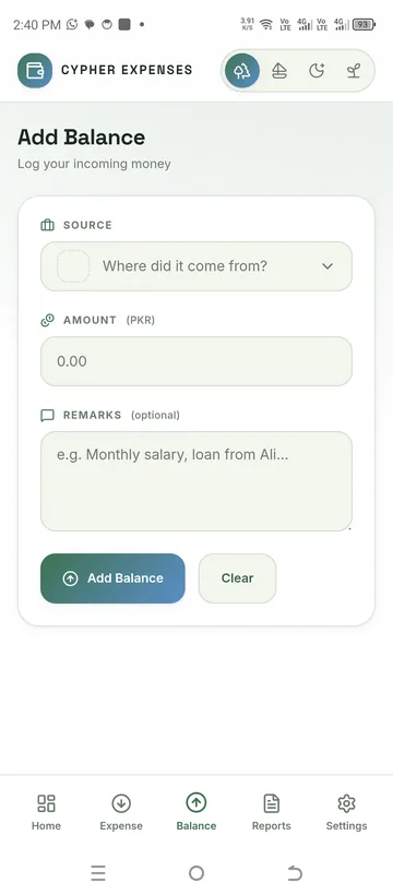 Adding income