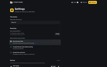 Who has to ask first, and where received files land